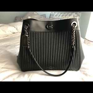 Coach Turnlock Edie Shoulder Bag with Quilting